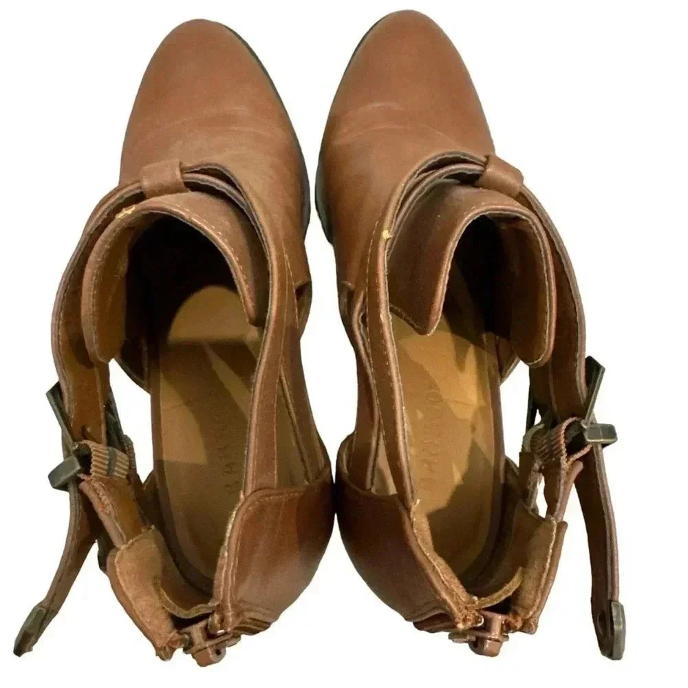 Cutout Ankle Western Boots In Tan. size 9 - Picture 7 of 9